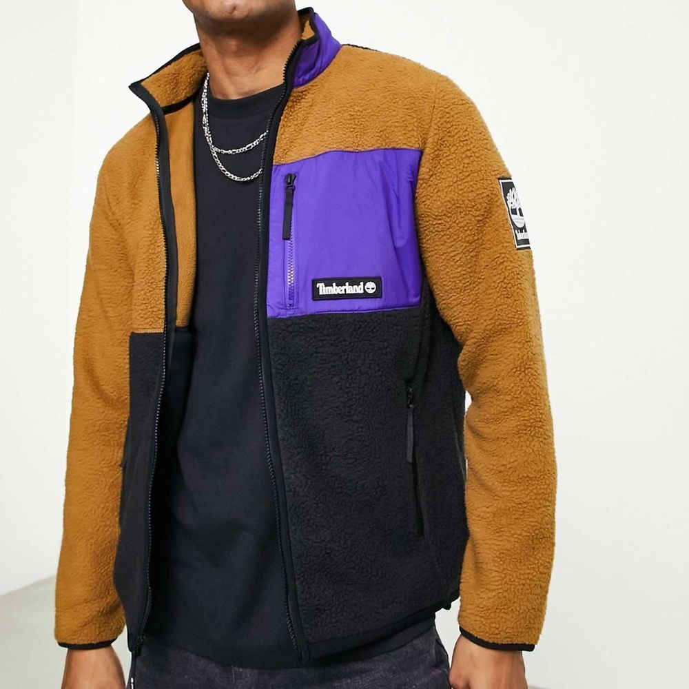 TIMBERLAND MENS OUTDOOR ARCHIVE SHERPA FLEECE JACKET